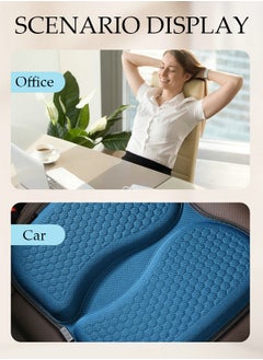 DUNISO Gel Seat Cushion for Car, 3D Mesh Covered Breathable Chair Cushion High Resiliency Seat Cushion for Sciatica and Lower Back Pain Relief, Comfortable Coccyx Cushion for Home Office Chair Pad, Car Seat  - Image 5