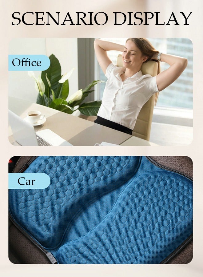 DUNISO Gel Seat Cushion for Car, 3D Mesh Covered Breathable Chair Cushion High Resiliency Seat Cushion for Sciatica and Lower Back Pain Relief, Comfortable Coccyx Cushion for Home Office Chair Pad, Car Seat  - Image 5