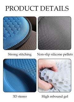 DUNISO Gel Seat Cushion for Car, 3D Mesh Covered Breathable Chair Cushion High Resiliency Seat Cushion for Sciatica and Lower Back Pain Relief, Comfortable Coccyx Cushion for Home Office Chair Pad, Car Seat  - Image 2