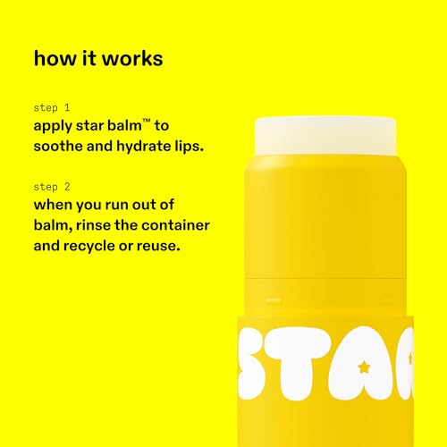 Starface World Starface Star Balm Unscented, Hydrating Lip Moisturizer with Shea Butter, Cocoa Butter, and Coconut Oil, Fragrance Free, (0.15 oz) - Image 3