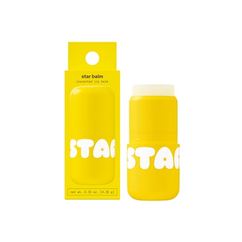 Starface World Starface Star Balm Unscented, Hydrating Lip Moisturizer with Shea Butter, Cocoa Butter, and Coconut Oil, Fragrance Free, (0.15 oz) - Image 1