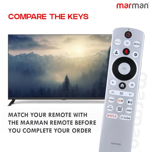 marman® Compatible with Haier Tv Remote Control HTR-U33G Model Suitable for OLED QLED Android Smart Google Television with Bluetooth Voice Command and Streaming apps - Image 5