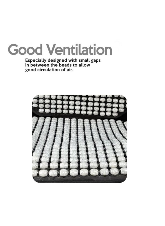 غطاء وسادة مقعد السيارة الخشبي العالمي لتحسين التهوية والراحة والدعم - سهل التركيب، مادة متينة شديدة التحمل، تصميم أنيق وأنيق للسيارات والشاحنات والشاحنات الكبيرة - Image 2