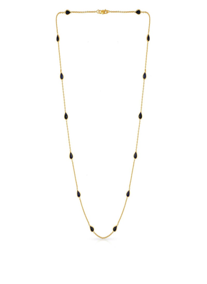 Malabar Gold and Diamonds 22 Carat 916 Purity Yellow Gold Gemstone Necklace PGNGEN015CH1_Y_18 For Women  - Image 1
