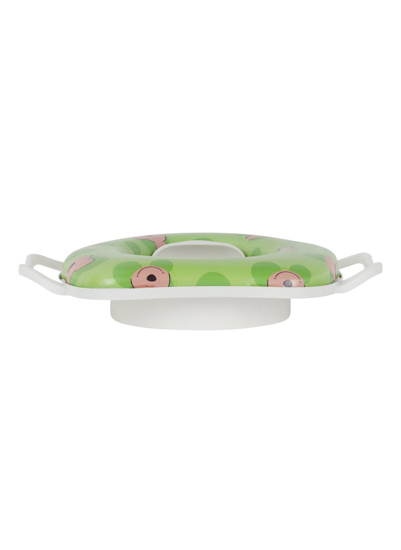 BABY PLUS Potty-Training Seat – Comfortable, Non-Slip Design with Handles, Fun Patterns, Easy-to-Clean for Babies, Toddlers, Boys & Girls, GREEN  - Image 3