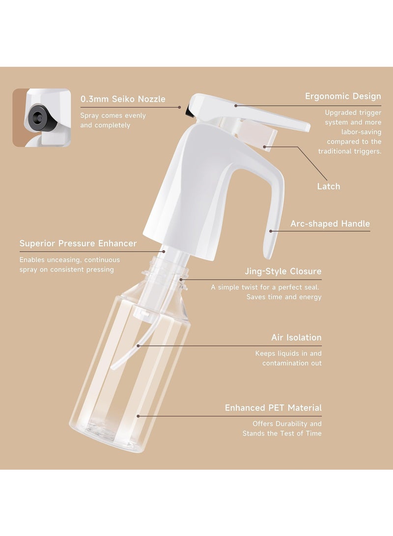 كابتن تيك 200ml Spray Bottle for Hair Mist Sprayer, Continuous Fine Spray Water Bottle - Empty Misting Spray Bottles for Hairstyling, Cleaning, Travel, Plants, Pets & Skin Care - Image 2