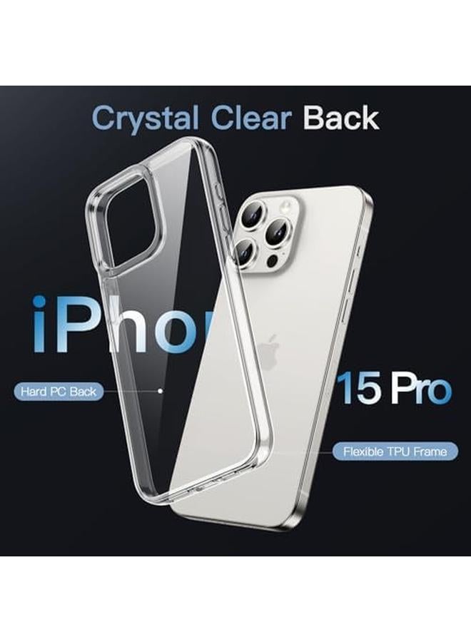 Jetech Case For Iphone 15 Pro 6.1 Inch Non Yellowing Shockproof Phone Bumper Cover Anti Scratch Clear Back Clear - Image 3