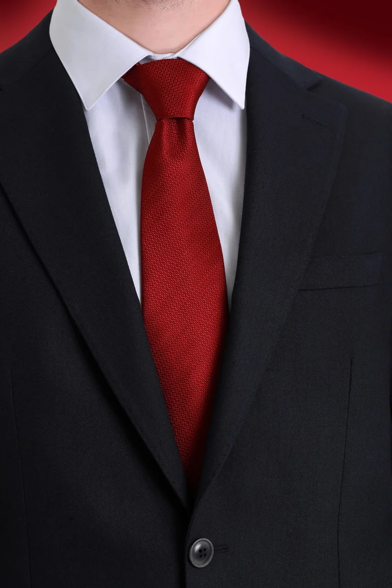 Hatemoğlu Red Plain Tie