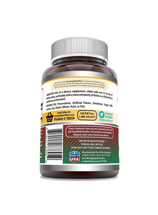 Amazing Nutrition مكمل الحديد ككبريتات الحديدوز | 65 ملغ | أقراص | غير معدلة وراثيًا | خالي من الغلوتين | صنع في الولايات المتحدة (480 حبة) - Image 3