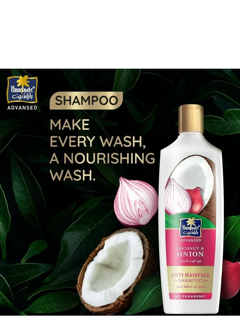 Parachute Anti-Hairfall Shampoo with Onion and Coconut 340 ML  - Image 1