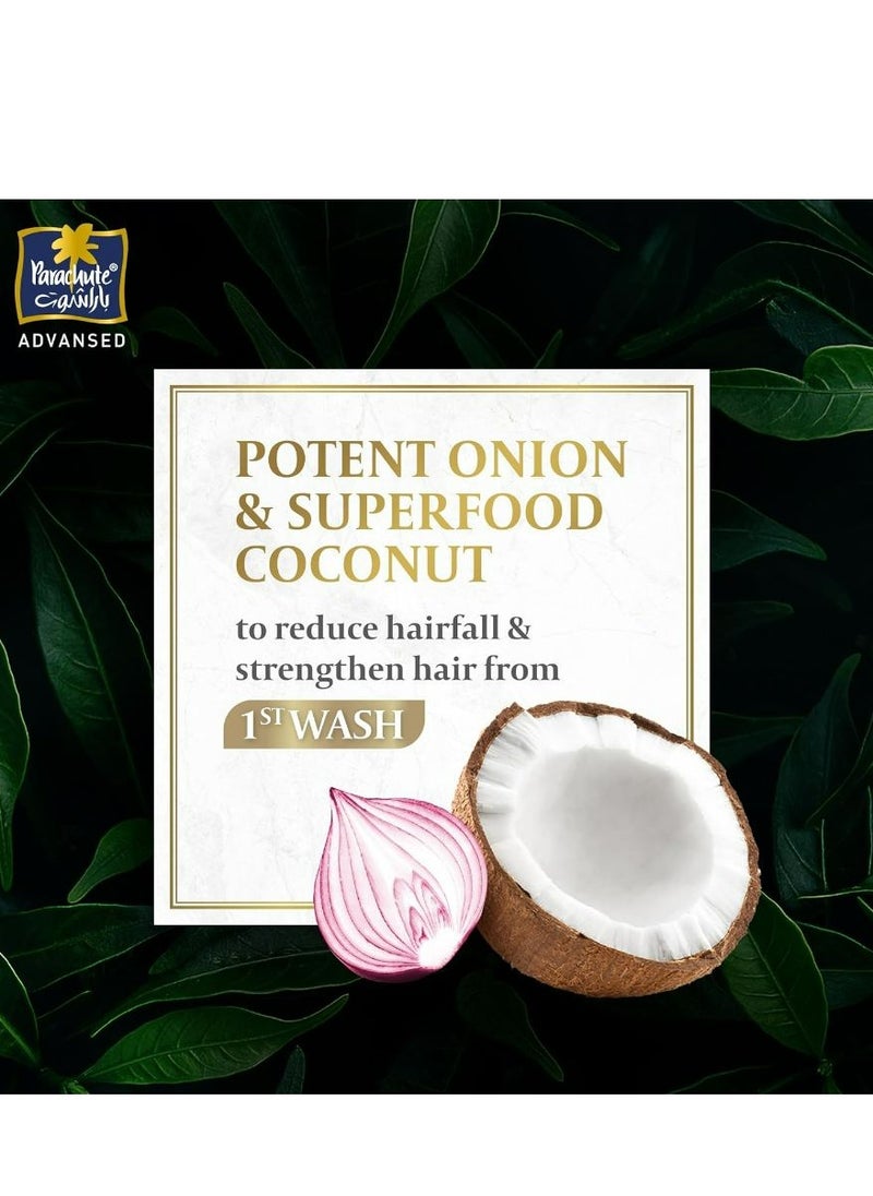 Parachute Anti-Hairfall Shampoo with Onion and Coconut 340 ML  - Image 4