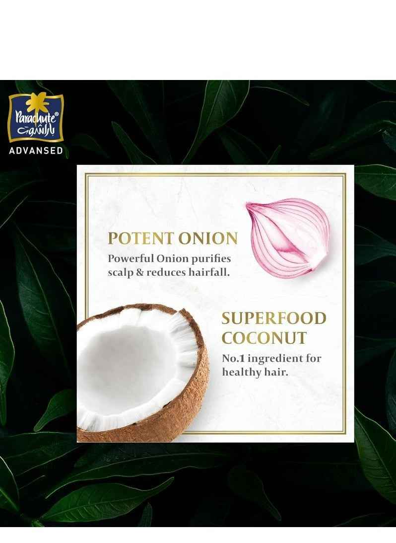 Parachute Anti-Hairfall Shampoo with Onion and Coconut 340 ML  - Image 3