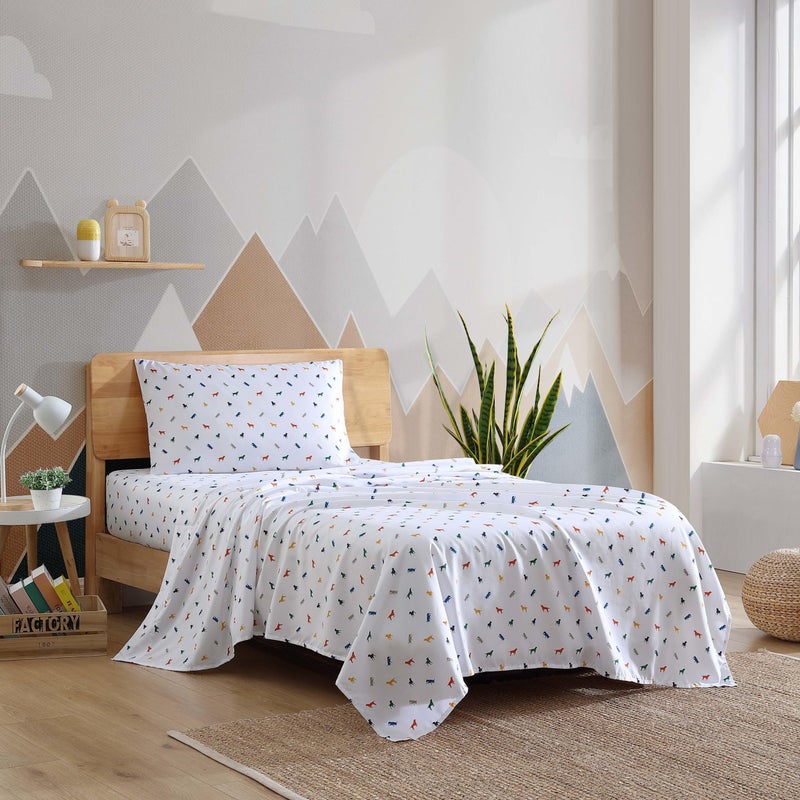 Eddie Bauer Kids - Queen Sheets, Stain-Resistant Toddler Bedding with Matching Sham(s), Super Soft, Ideal Boy Room Essentials (Buddy The Dog White, Queen) - Image 2
