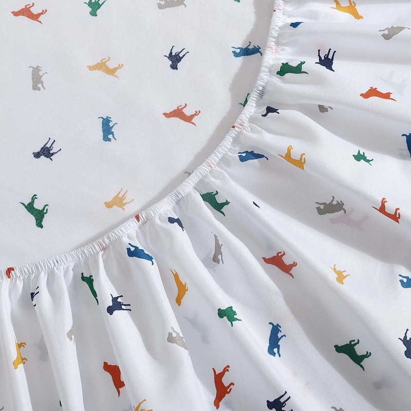 Eddie Bauer Kids - Queen Sheets, Stain-Resistant Toddler Bedding with Matching Sham(s), Super Soft, Ideal Boy Room Essentials (Buddy The Dog White, Queen) - Image 3