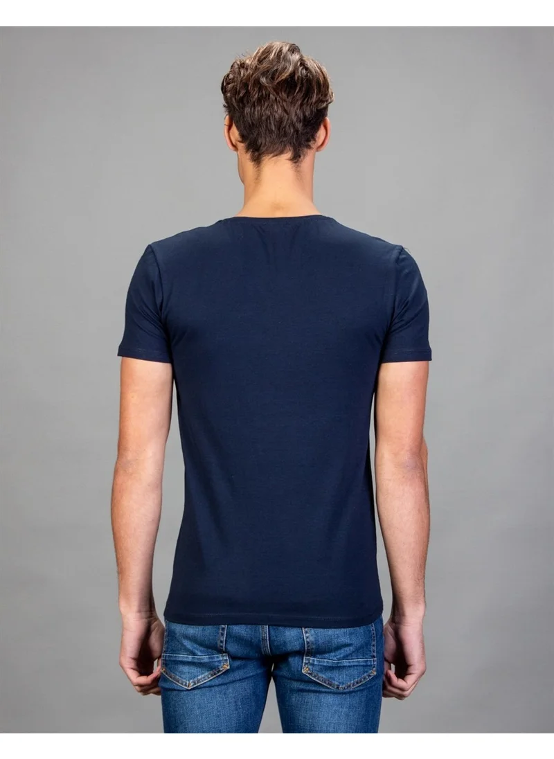 Tudors V-Neck Plain Short Sleeve Men's T-Shirt