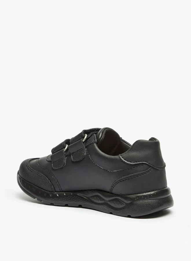 Pablosky Boys' Textured Sneakers with Hook and Loop Closure School Shoes