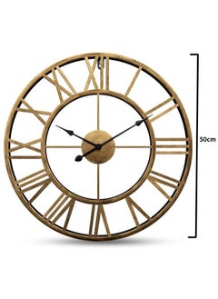 ARNOTEC 50CM Stunning Silent Skeleton Indoor/Garden Large Wall Clock Roman Numeral Open Face Metal Clock Round Iron  - Image 2