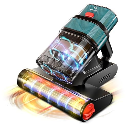Domestica Dustro Pro Mattress Vacuum Cleaner For Home With Dust Sensor For Mites & Pet Hair|Bed Vacuum Cleaner With 16KPA Suction,UV-C Light,HEPA Filter,45000Rpm,Ultrasonic Waves & 60°C Heat Air,Black - Image 1