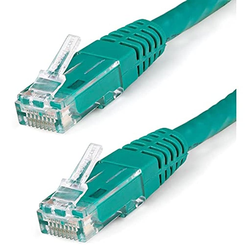StarTech.com 10ft CAT6 Ethernet Cable - Green CAT 6 Gigabit Ethernet Wire -650MHz 100W PoE++ RJ45 UTP Molded Category 6 Network/Patch Cord w/Strain Relief/Fluke Tested UL/TIA Certified (C6PATCH10GN) - Image 1