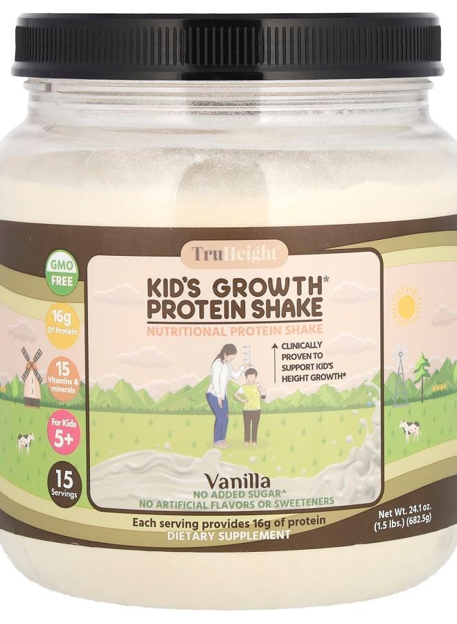 TruHeight  Height Growth Protein Shake For Kids 5+ Vanilla 1.5 lbs (682.5 g)