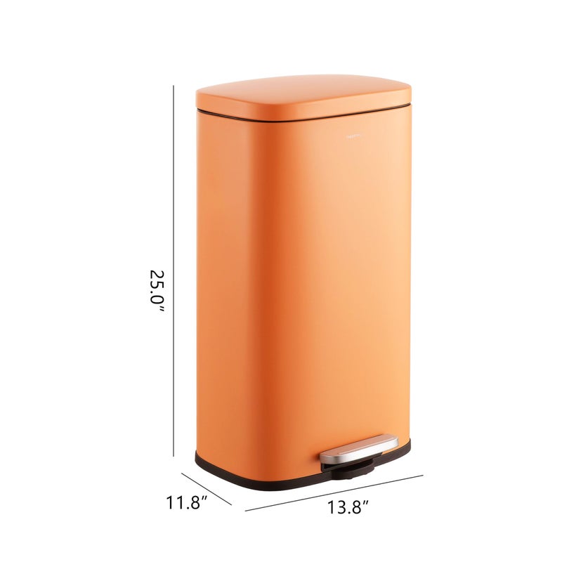happimess HPM1011K Curtis 8-Gallon Step-Open Trash Can, Carrot Cake,with Soft-Close Lid, Fingerprint Resistant, Modern, Minimalistic for Home, Kitchen, Laundry Room, Office, Bedroom, Bathroom - Image 4