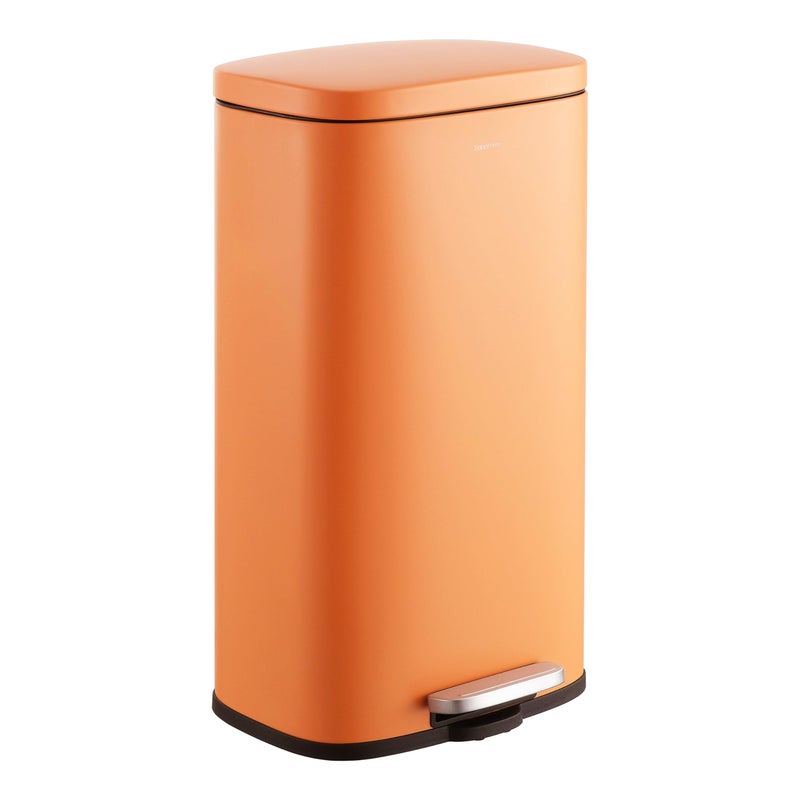 happimess HPM1011K Curtis 8-Gallon Step-Open Trash Can, Carrot Cake,with Soft-Close Lid, Fingerprint Resistant, Modern, Minimalistic for Home, Kitchen, Laundry Room, Office, Bedroom, Bathroom - Image 1