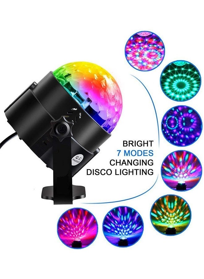 JCB CHIC أضواء الحفلات المنشطة بالصوت مع إضاءة دي جي بجهاز تحكم عن بعد، مصباح كرة ديسكو RBG، مصباح ستروب 7 أوضاع إضاءة مسرح بار لحفلات الرقص في المنزل في بار كاريوكي في حفلات الزفاف في عيد الميلاد في نادي عرض الزفاف - Image 2