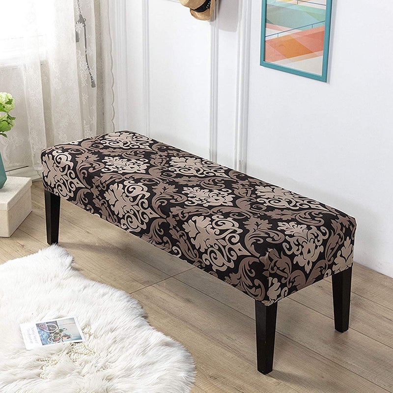 Street27 Polyester Printed High Stretch Bench Seat Cushion Slipcover Washable Removeable Rectangular Bench Cover Furniture Protector Dining Chair Slipcovers For Living RoomBedroomKitchenPattern33 - Image 2