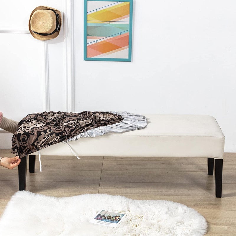 Street27 Polyester Printed High Stretch Bench Seat Cushion Slipcover Washable Removeable Rectangular Bench Cover Furniture Protector Dining Chair Slipcovers For Living RoomBedroomKitchenPattern33 - Image 5