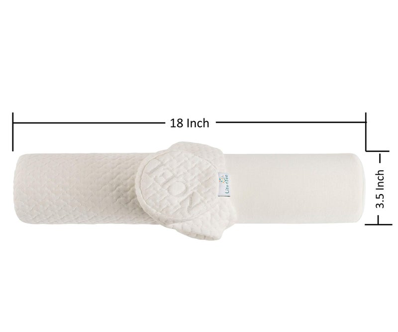 LitoTree Comfort Memory Foam Neck Roll and Cervical Bolster Round Pillow with Removable Washable Soft Cover for Spine and Neck Back Lumbar Leg Vertebra Support (18x3.5 inch Pillow) - Image 2