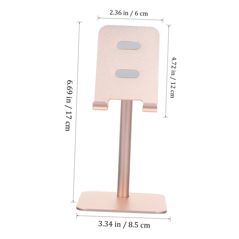 Adjustable Aluminum Alloy Phone Tablet Desktop Stand Gold Height Adjustable Bracket - Image 3
