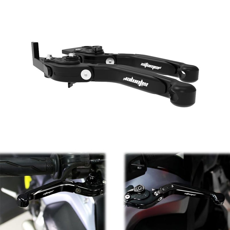 Generic xitomer CNC Motorcycle Brake Clutch Levers, Fit for GSX-R1300 Hayabusa 2018 2017 2016 GSX-R1300 2015 2014 2013 2008-2018 GSX-R1300, Adjustable Extendable Foldable Motorcycle Handle Levers (Black)  - Image 1