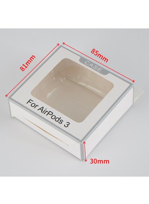 Silver Black Mountaineering Buckle For Airpods Mobile Phone Case Packaging Bag For Apple 3 Generation Pearlescent Bag Paper Packaging-Color:airpods 3 Generation Packaging Box