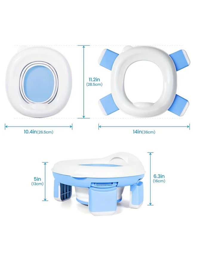 Pink 3 In 1 Portable Travel Toilet Seat Foldable Space Saving For Indoor Outdoor Use - Image 2