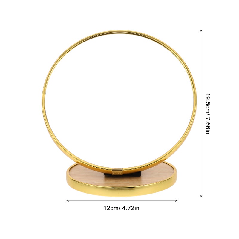 2pcs Portable Foldable Round Makeup Mirror with Metal Edging Compact Vanity Mirror Adjustable Angle Table Mirror for Travel and Home Use - Image 3