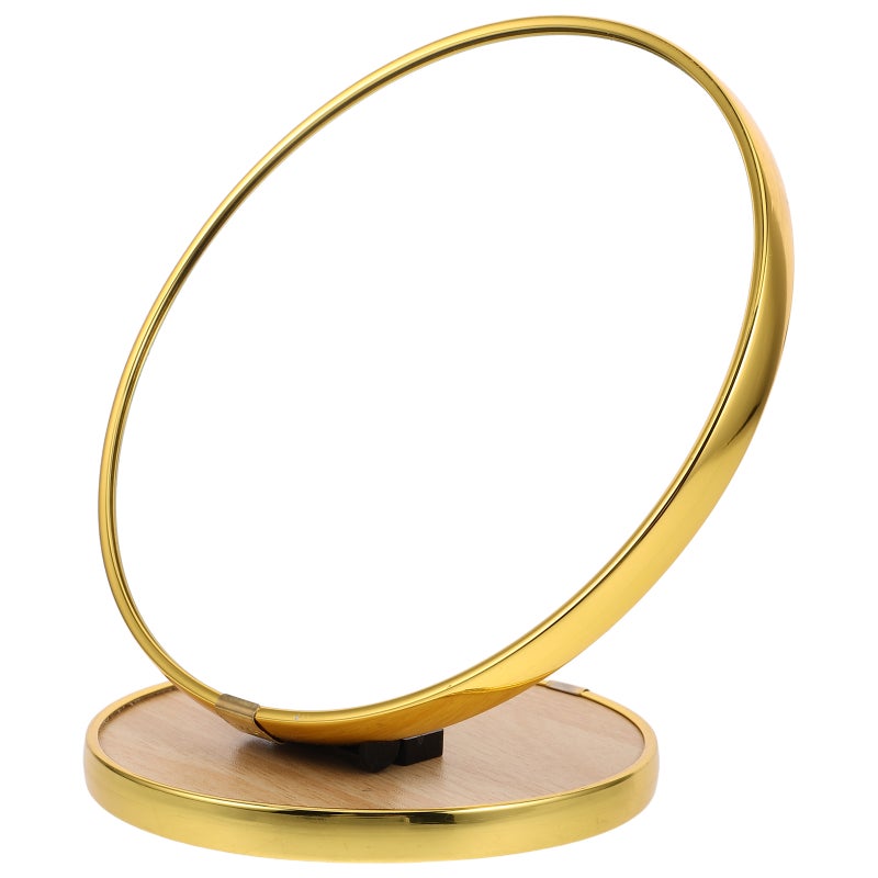 2pcs Portable Foldable Round Makeup Mirror with Metal Edging Compact Vanity Mirror Adjustable Angle Table Mirror for Travel and Home Use - Image 4