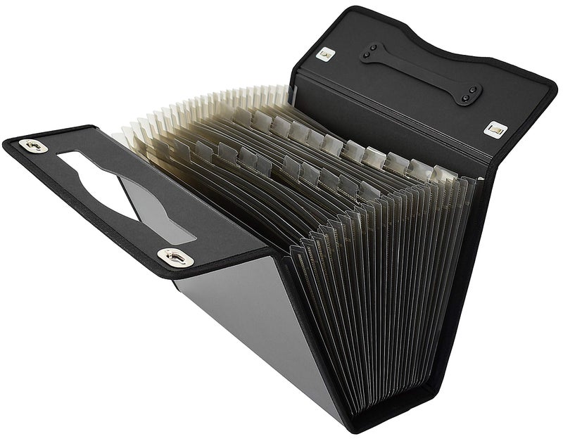 CNK Accordion File Folders with 24 Pockets Organizer for Document Paper Storage Folder Documents Expanding Binder Folio Pocket Receipt Filing Expandable Files Dividers Labels Letter Durable Handle - Image 2