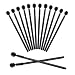 G2PLUS 50PCS Silicone Eyelash Brushes Black Disposable Mascara Wands Adjustable Ball Shape Eyelash Spoolies Eyebrow Brushes for Eyelash Extension and Makeup - Image 2