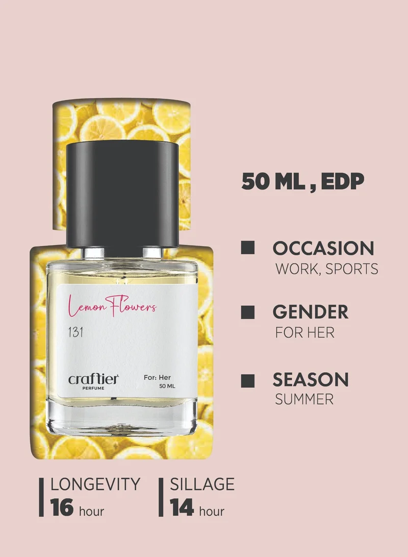 Craftier Perfume Inspired-Donna Yellow Dreams LEMON FLOWERS - Inspired of-DONNA BORN IN ROMA YELLOW DREAM, Eau De Parfum for Women - 50ml, Long Lasting Floral Fragrance Upto 16 Hrs, Travel Size Women's Perfume for Women | Best Price UAE