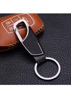 Generic Luxury 4S Car Keychain Leather Belt Clip GX-345 second generation Silver  - Image 5