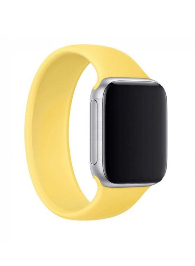 Beauenty Solo Loop Band For Apple Watch Series 6/SE 40mm Yellow - Image 1