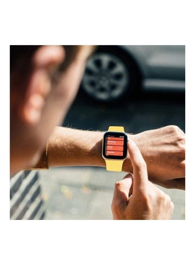 Beauenty Solo Loop Band For Apple Watch Series 6/SE 40mm Yellow - Image 4