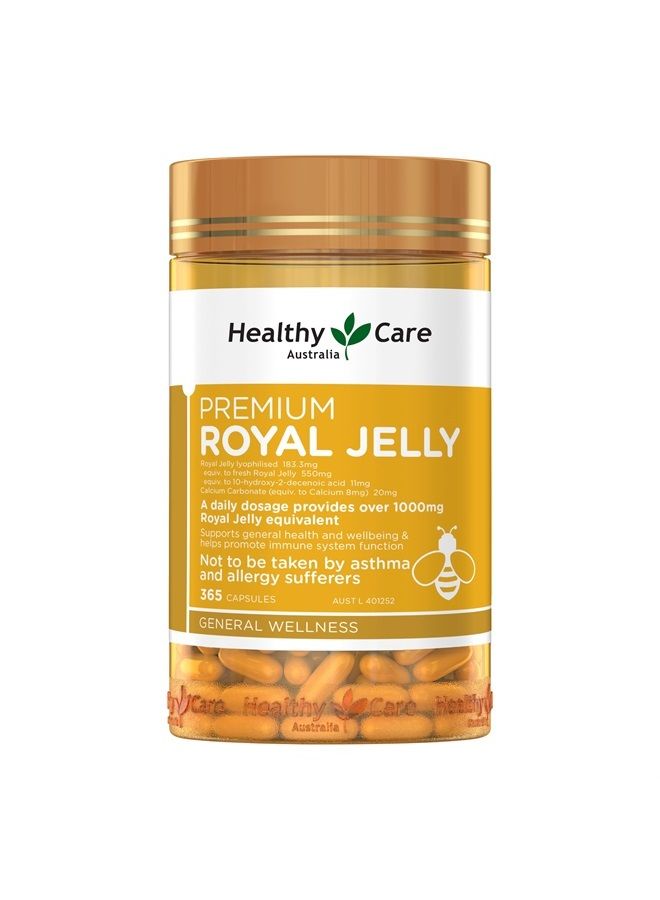Healthy Care غذاء ملكات النحل 1000 365 كبسولة مكملات غذائية مصنوعة في أستراليا - Image 1