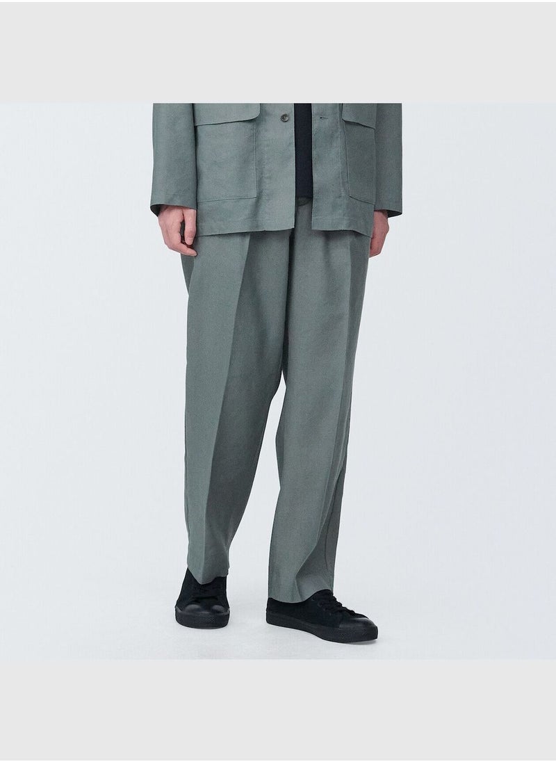 MUJI Hemp Blended Straight Pants  - Image 1