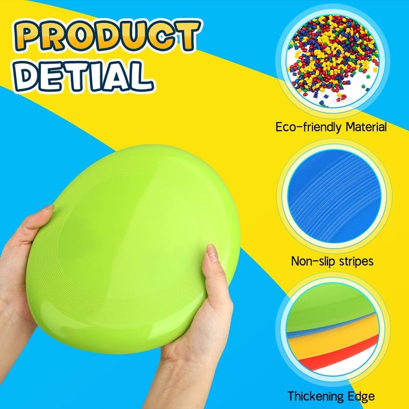 Anzmtosn Sand Beach Toy Large 8 Inch Flying Disc Toy for Children Adults, Sports Yard Disc Toy for Outdoor Beach Accessories Backyard, Lawn, Park Flying Ring Gift Holiday Stocking Stuffer Jun - Image 3