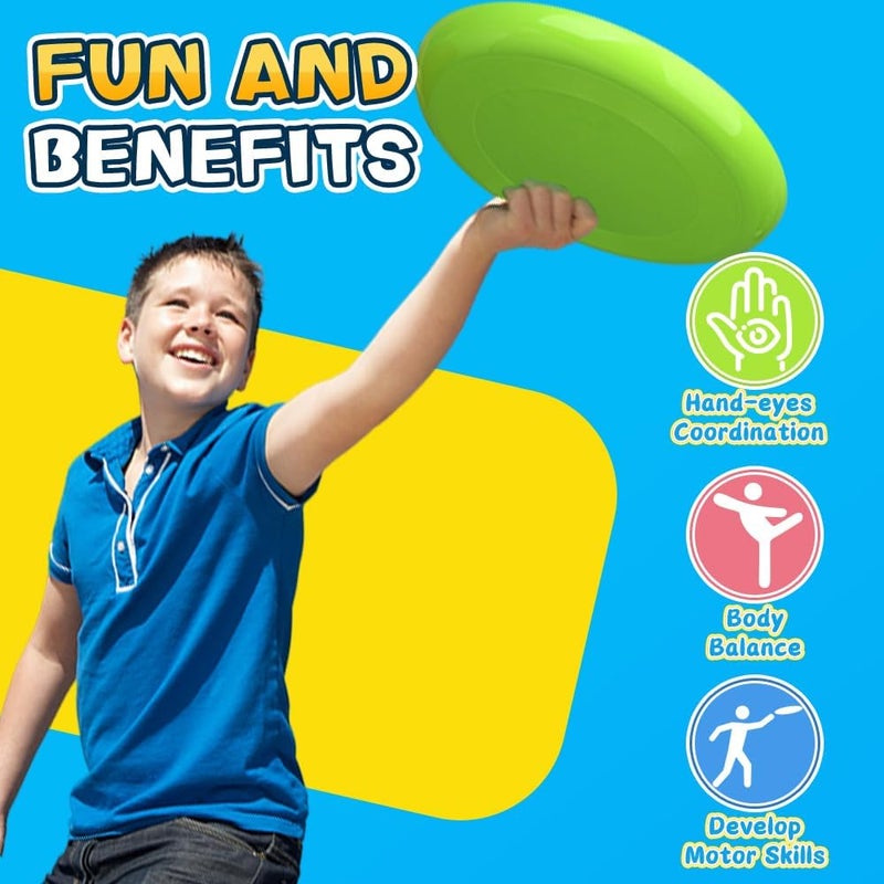 Anzmtosn Sand Beach Toy Large 8 Inch Flying Disc Toy for Children Adults, Sports Yard Disc Toy for Outdoor Beach Accessories Backyard, Lawn, Park Flying Ring Gift Holiday Stocking Stuffer Jun - Image 4