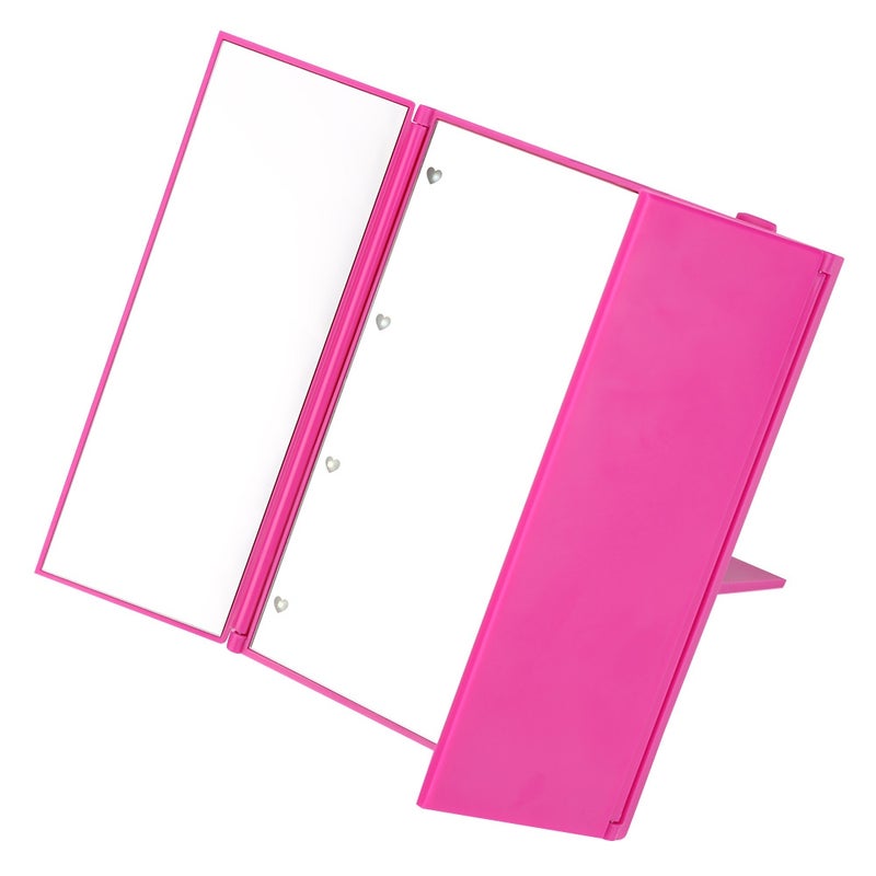 Loquat LED Table Lamp Makeup Mirror Pink/Clear - Image 2