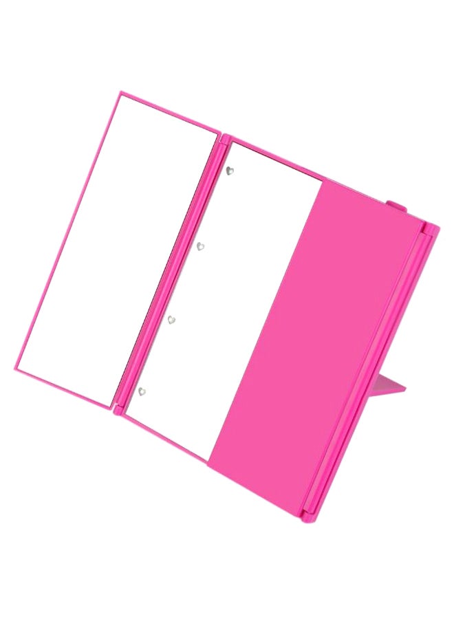 Loquat LED Table Lamp Makeup Mirror Pink/Clear - Image 1