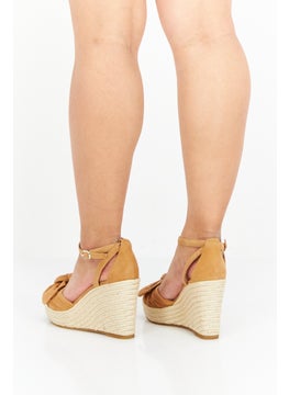 Kate Spade Women Broad Tianna Adjustable Buckle Wedge, Brown  - Image 3