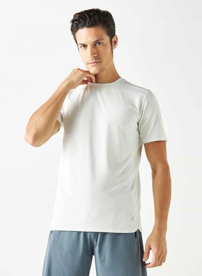 ADOT by Splash Textured Performance T-shirt with Crew Neck and Short Sleeves